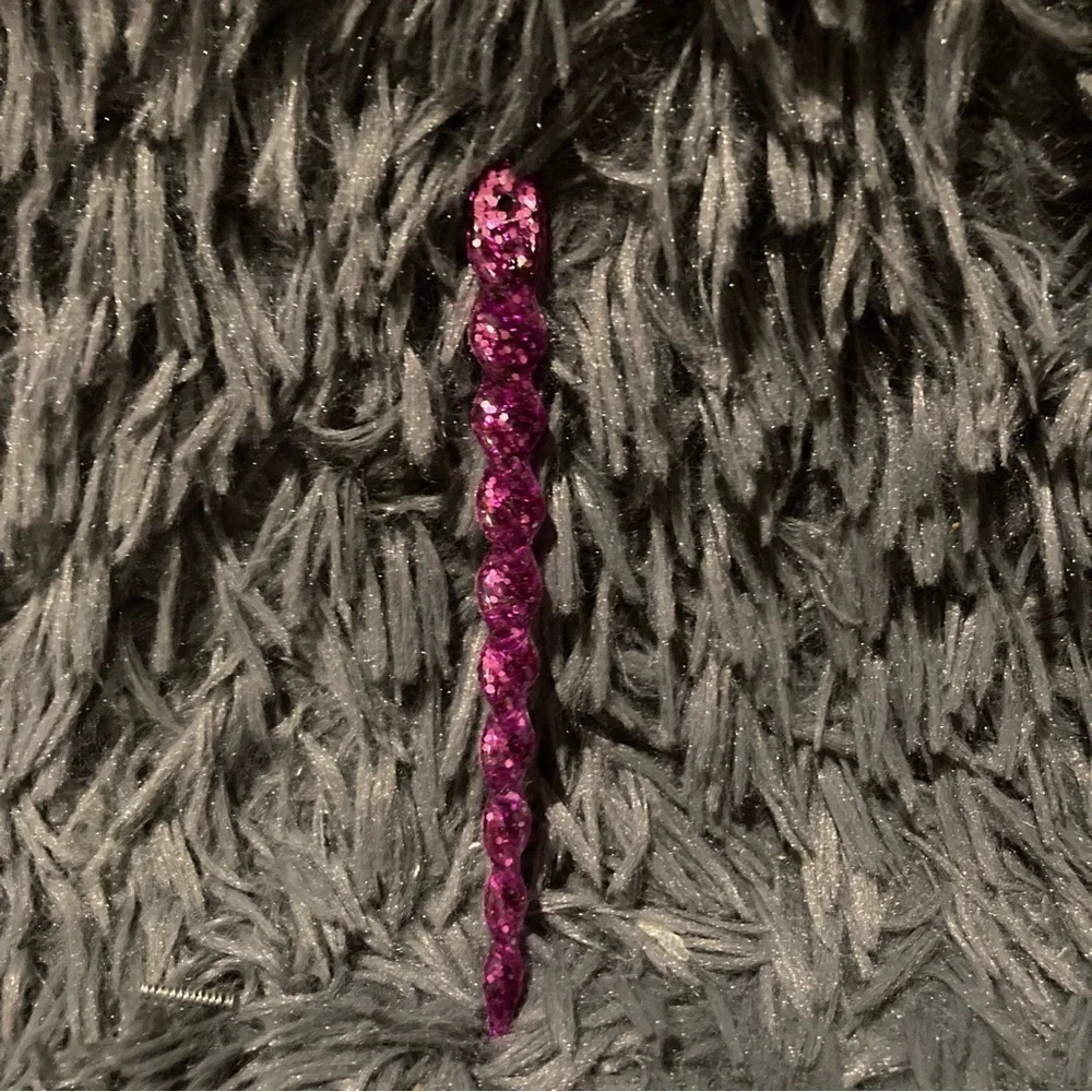 Department 56 Purple Glitter Acrylic Icicle Ornaments